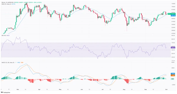 Технический график BTC/USD