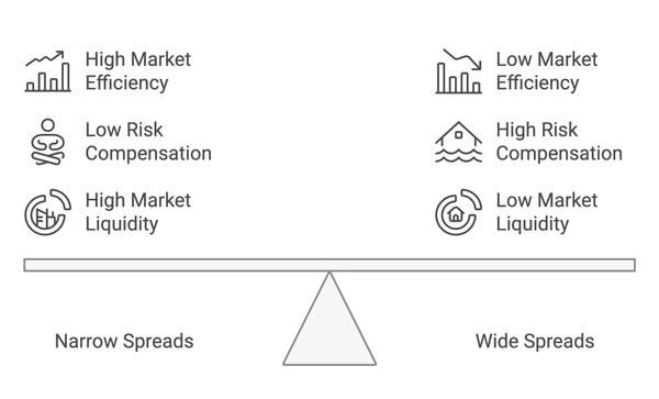 Spreads étroits vs larges