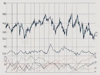 A chart with fluctuating lines and markers