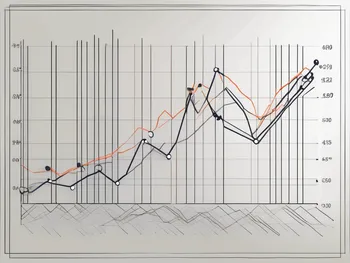 Ein schwankender Graph, der den durchschnittlichen True Range darstellt