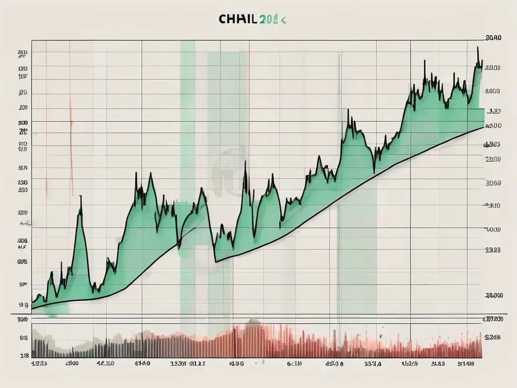 Un graphique boursier avec l'indicateur de flux d'argent Chaikin mis en évidence