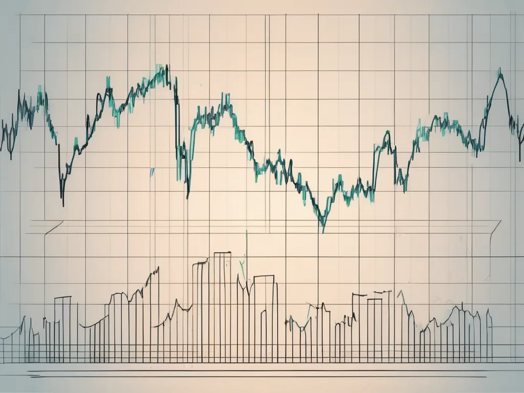 Une ligne de graphique fluctuante sur un écran numérique