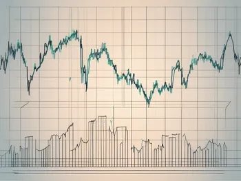 Una línea de gráfico fluctuante en una pantalla digital