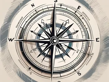 A compass with various arrows moving in different directions