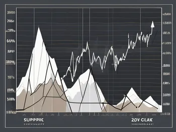 Un graphique dynamique de la bourse avec des pics et des creux spectaculaires