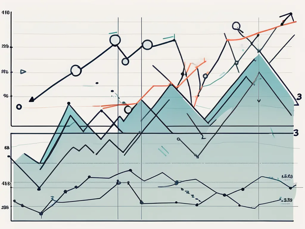 Varios gráficos de líneas con diferentes patrones de reversión de tendencia