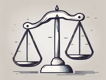 A balanced scale with cost and volume on one side and profit on the other