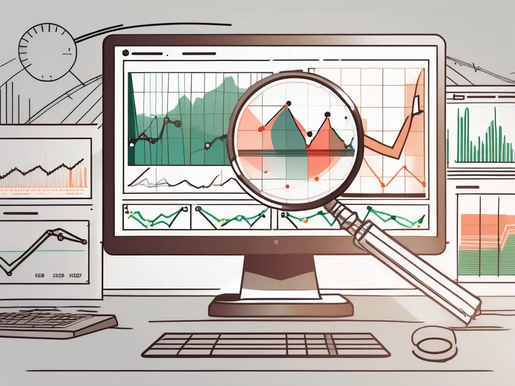 Ein Computerbildschirm, der eine Vielzahl von Grafiken und Diagrammen im Zusammenhang mit Handelsstrategien anzeigt