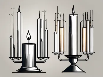 Two contrasting candlestick charts