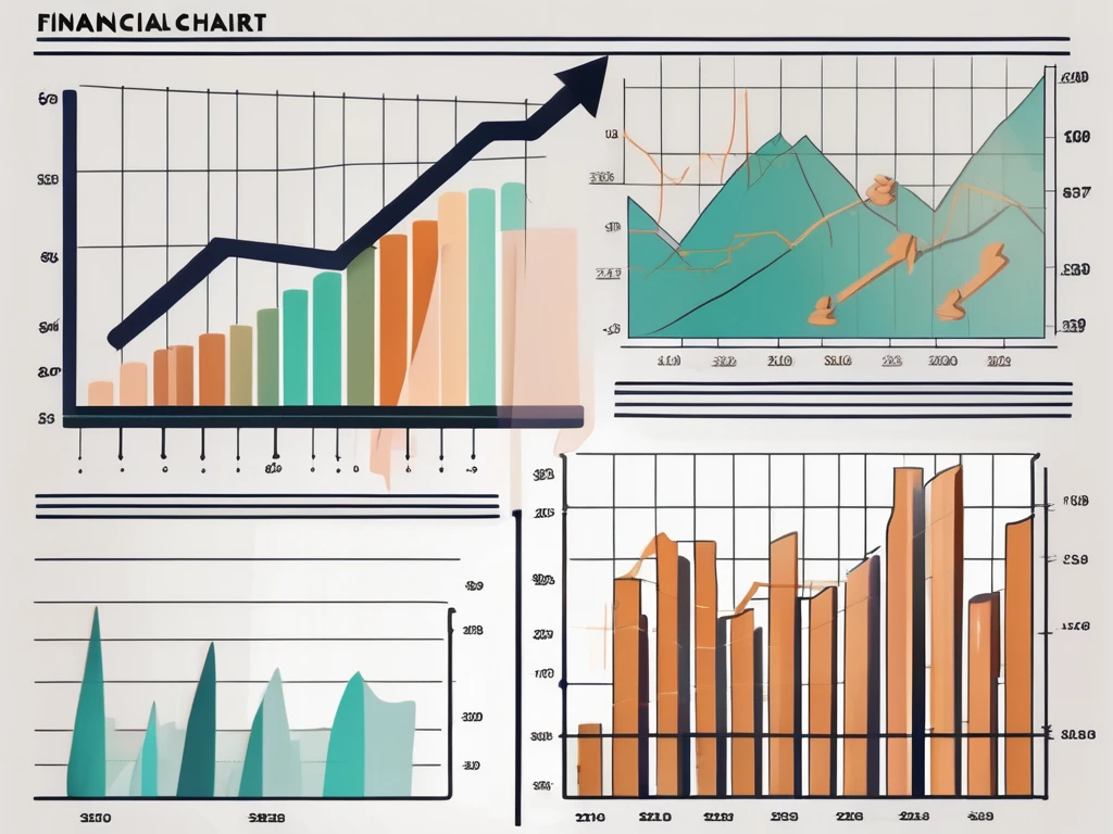 Un gráfico financiero con líneas de tendencia alcista