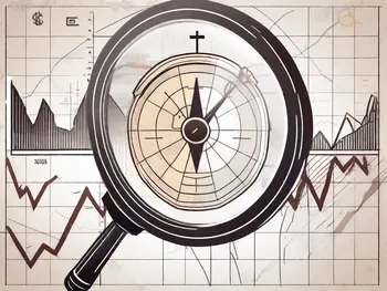 Un gráfico del mercado de valores en alza con líneas de tendencia prominentes.