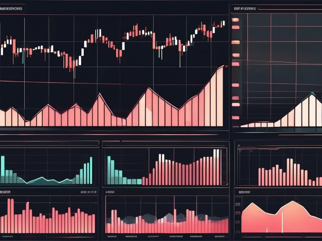 Divers indicateurs de crypto tels que les graphiques en chandelier