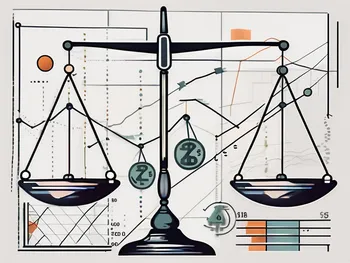 Une balance équilibrée avec divers symboles financiers de chaque côté