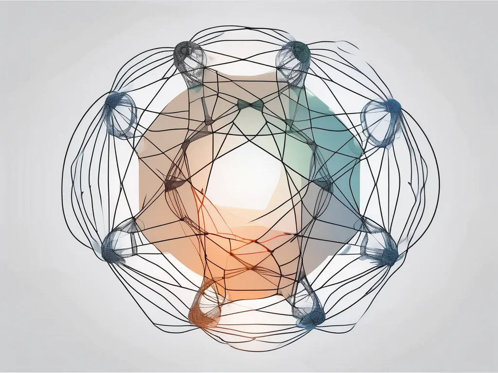 Un réseau complexe de nœuds interconnectés