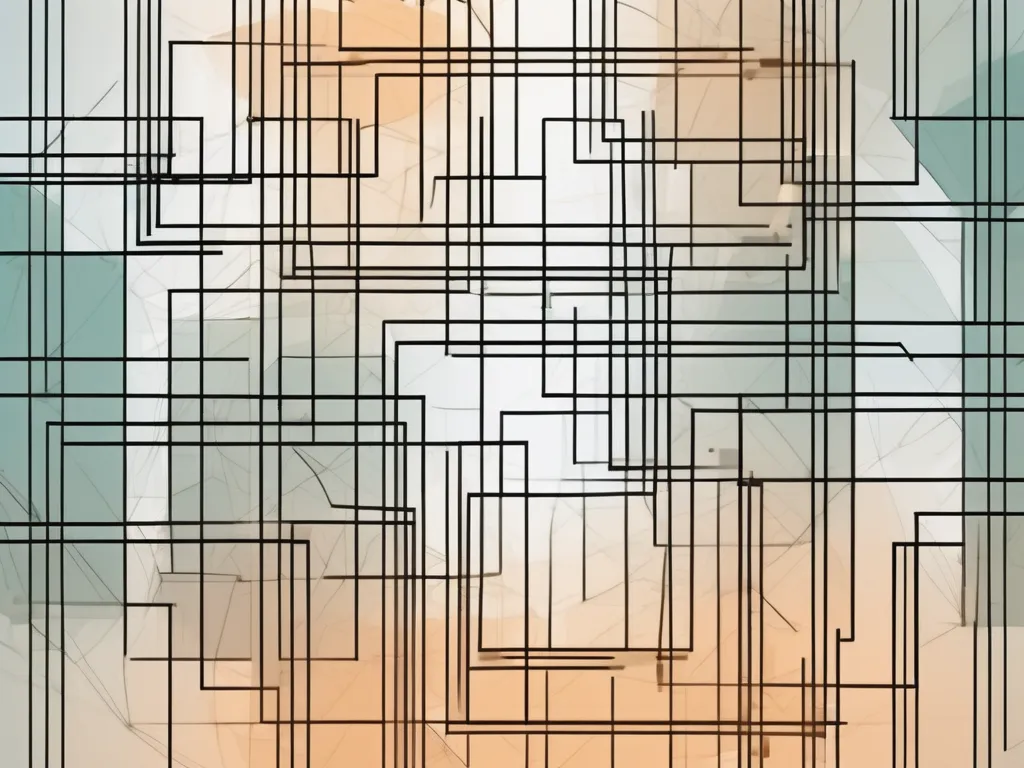 Una cadena de bloques con diferentes bloques enlazados entre sí