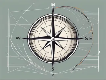 A compass with various directional arrows