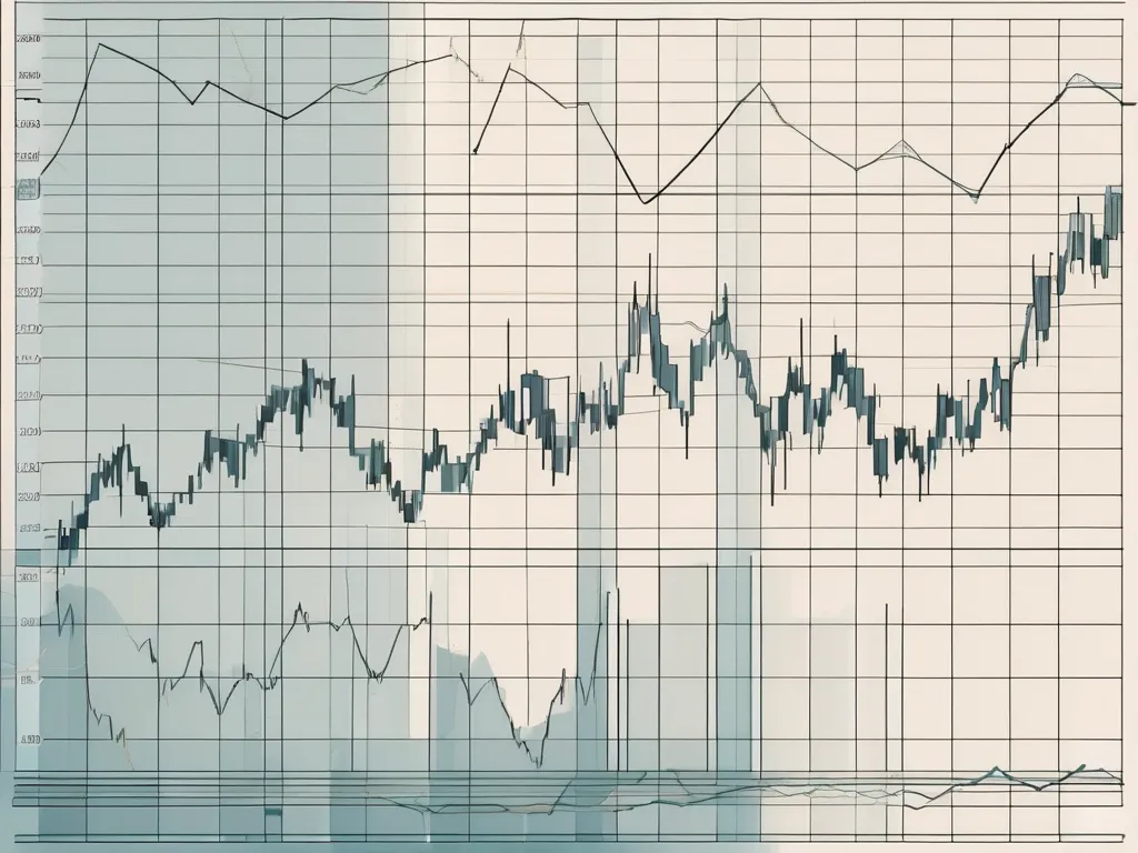 Un gráfico del mercado de valores con líneas fluctuantes dentro de un rango específico