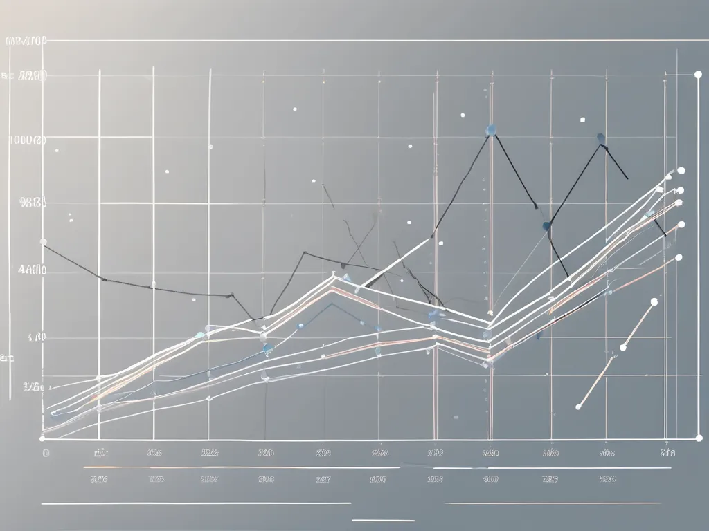 Un gráfico con una línea de regresión