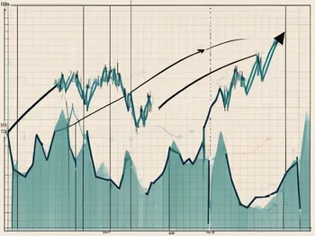 Dos gráficos de líneas que se intersectan