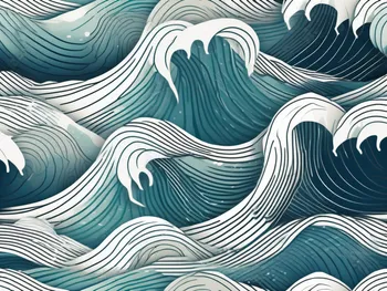 A dynamic ocean scene with stylized