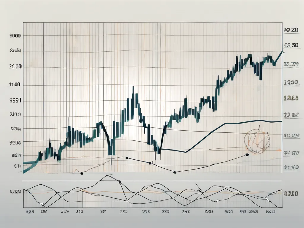 Un graphique forex dynamique avec un graphique linéaire en hausse