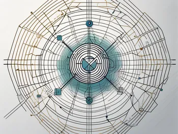 Ein komplexes Netz aus miteinander verbundenen geometrischen Mustern