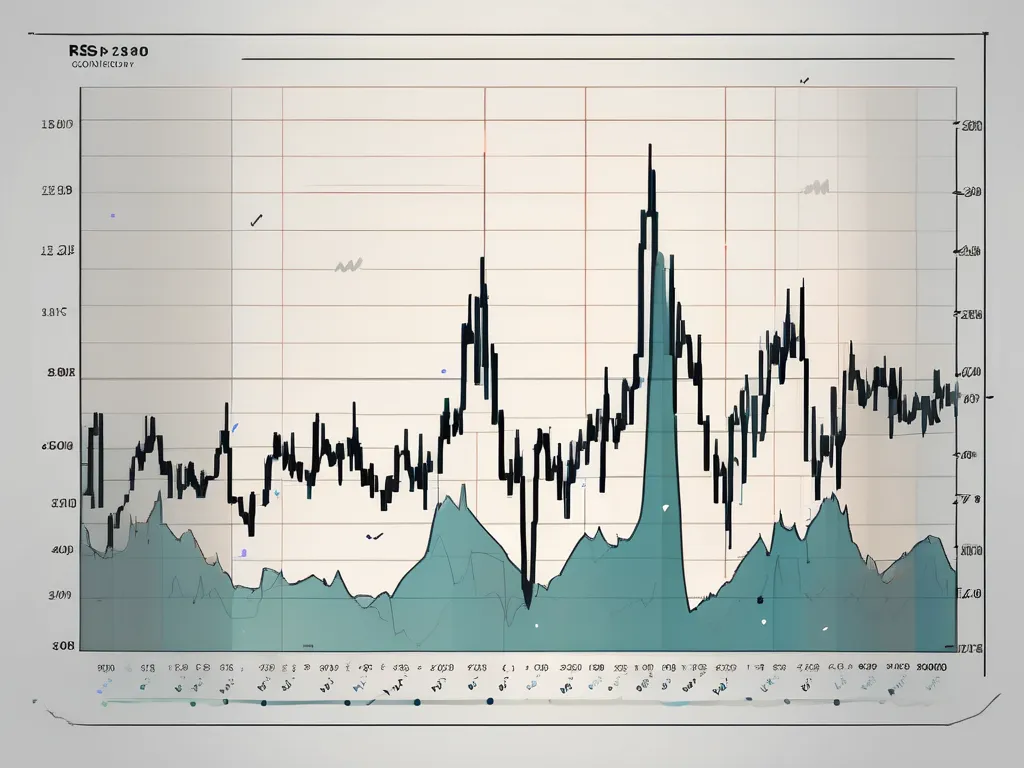 Un graphique dynamique de la bourse avec divers sommets et creux