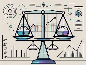 A balanced scale with symbols of bullish and bearish markets on each side