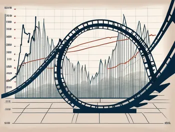 Eine Achterbahn, die die zyklische Natur von Aktien darstellt