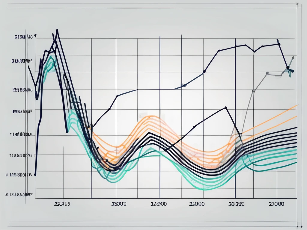 Un graphique linéaire avec plusieurs lignes courbes