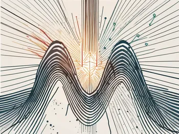 A dynamic stock market chart with a symbolic squeeze