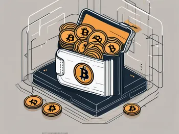 A bitcoin wallet symbolically represented as a secure vault