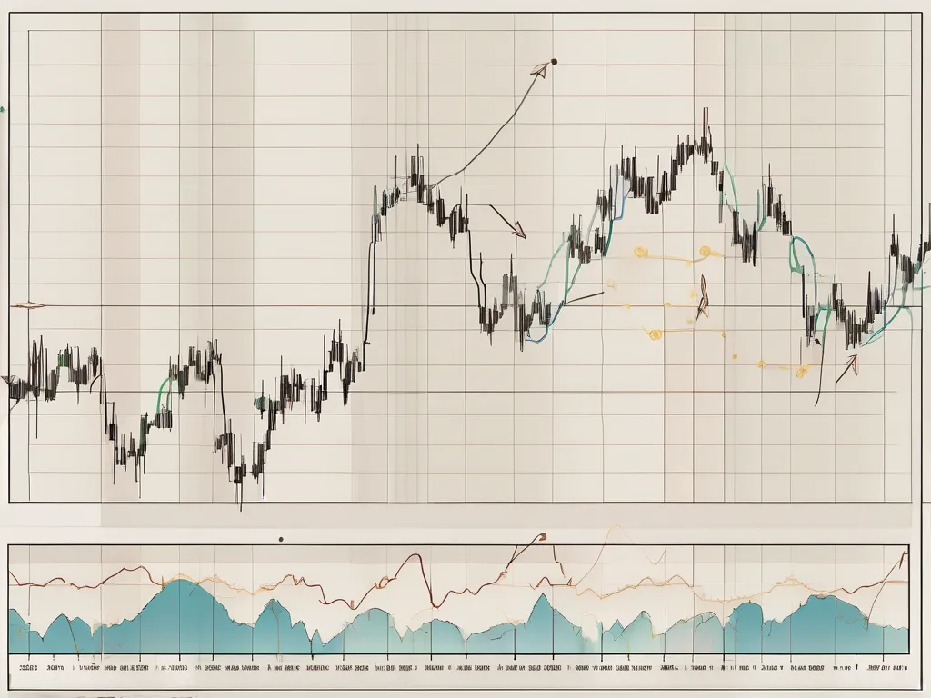 Un par de bandas de Bollinger superpuestas en un gráfico de trading de forex