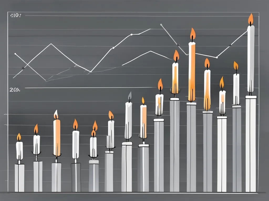 Un gráfico de velas con velas Heikin Ashi