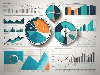 A variety of financial charts and graphs