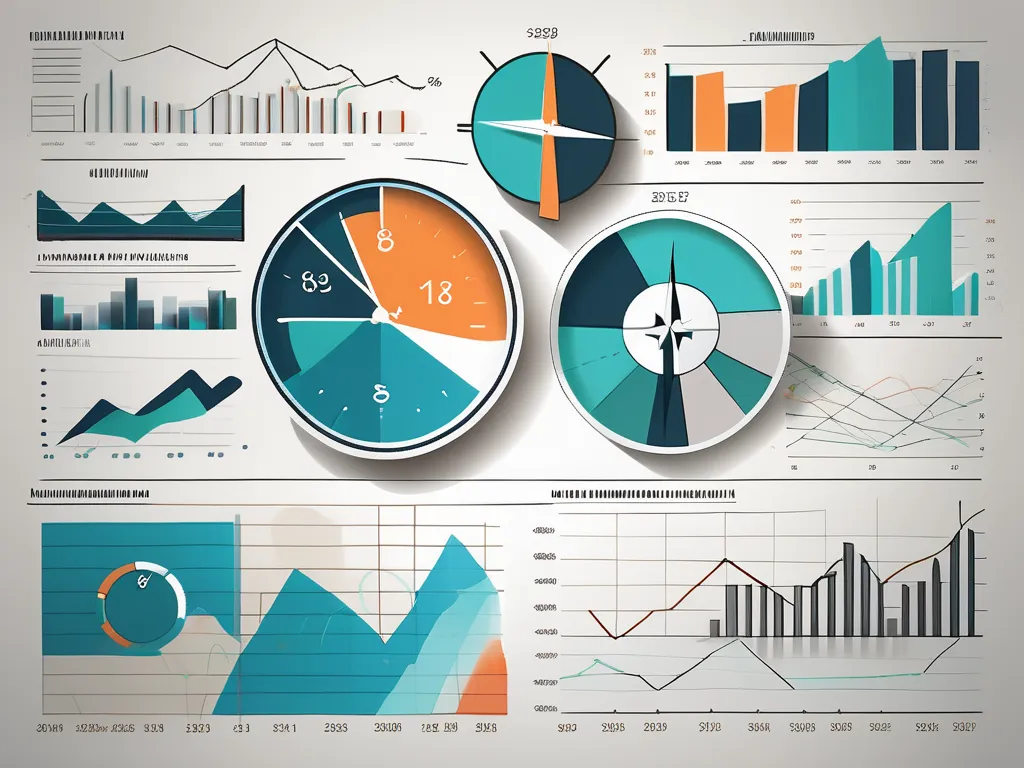 Une variété de graphiques et de courbes financières