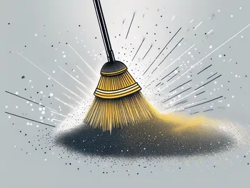 A digital broom sweeping up tiny