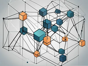 Various interconnected nodes representing a digital network