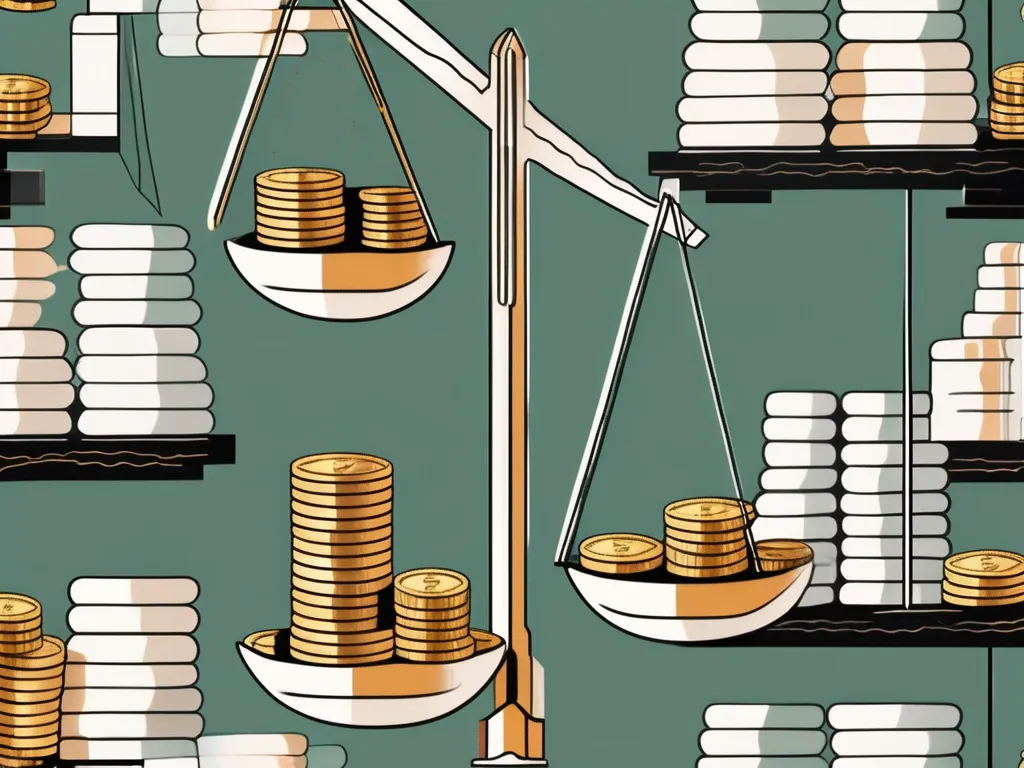 An abstract representation of a balance scale