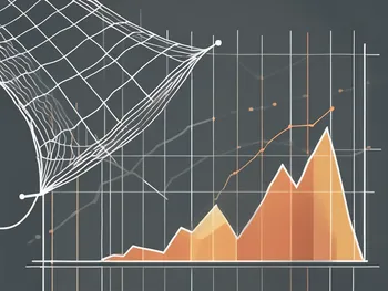 A safety net under a graph depicting a falling stock