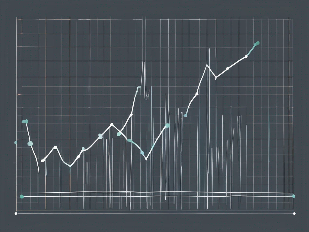 Un graphique linéaire avec des points de données fluctuants