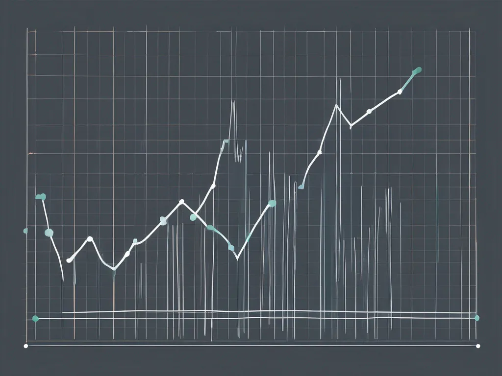Ein Liniendiagramm mit schwankenden Datenpunkten