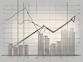 Un graphique boursier avec une flèche pointant vers le haut