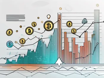 Abstract financial charts and graphs emerging from a liquid pool