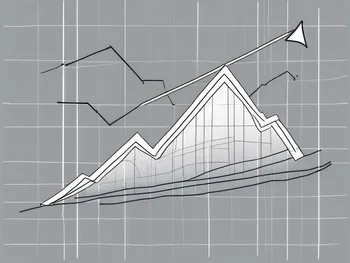 Un graphique du marché boursier avec une ligne de tendance en forme de maison