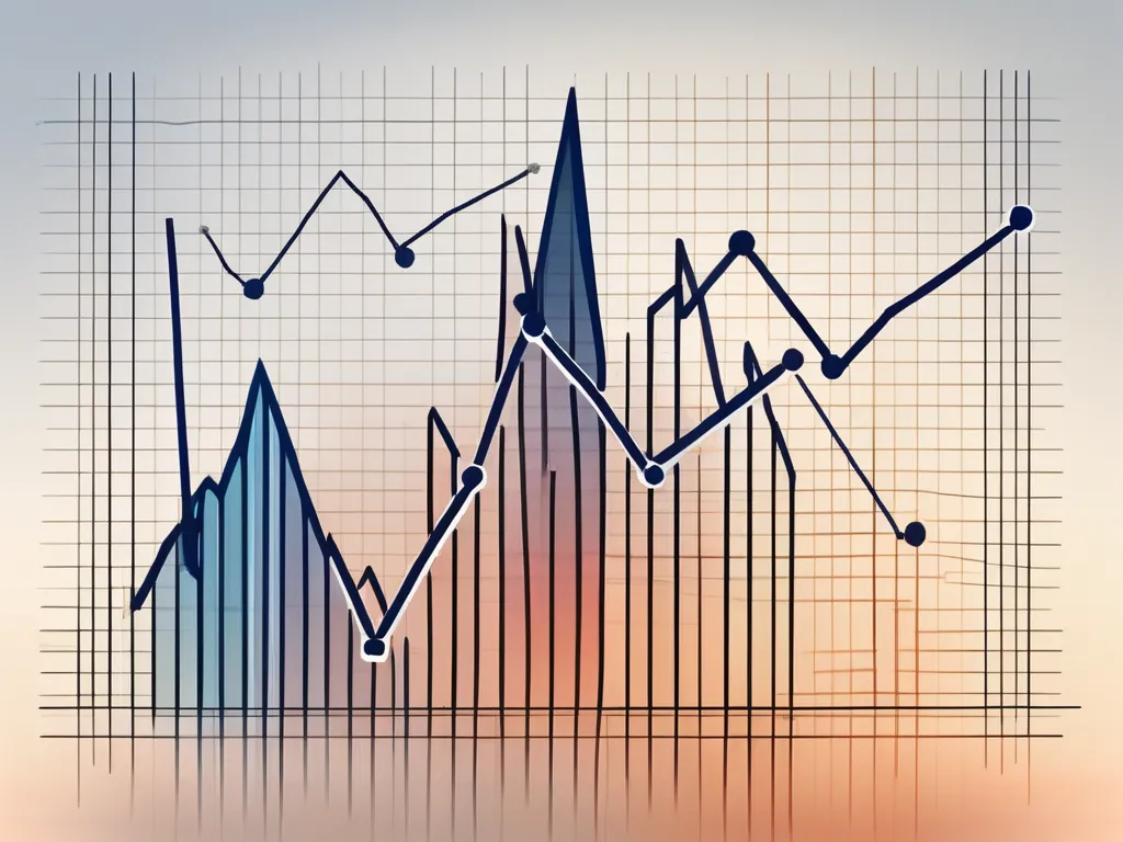 Un gráfico de líneas con canales en tendencia ascendente