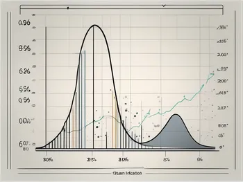 Un gráfico con una curva de campana