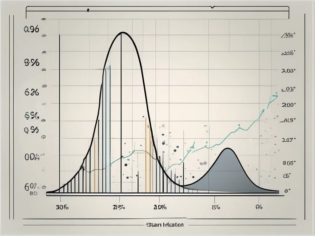 Un graphique avec une courbe en cloche