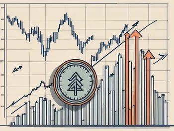 Un graphique du marché boursier montrant une tendance à la baisse avec un accent particulier