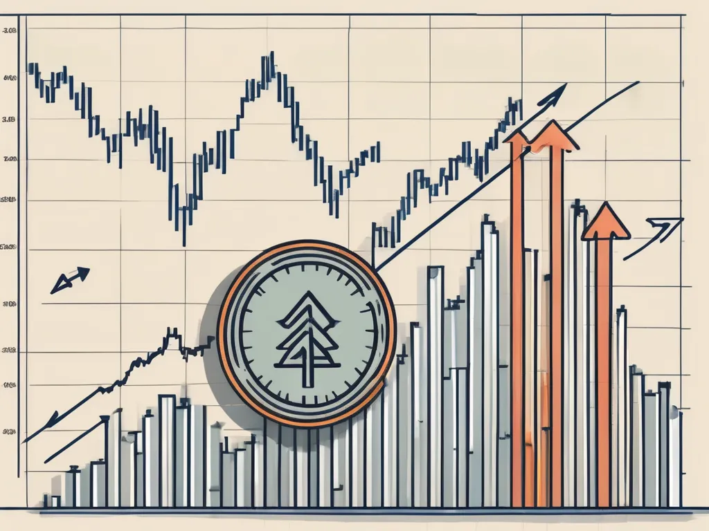 Un gráfico del mercado de valores que muestra una tendencia a la baja con un destacado